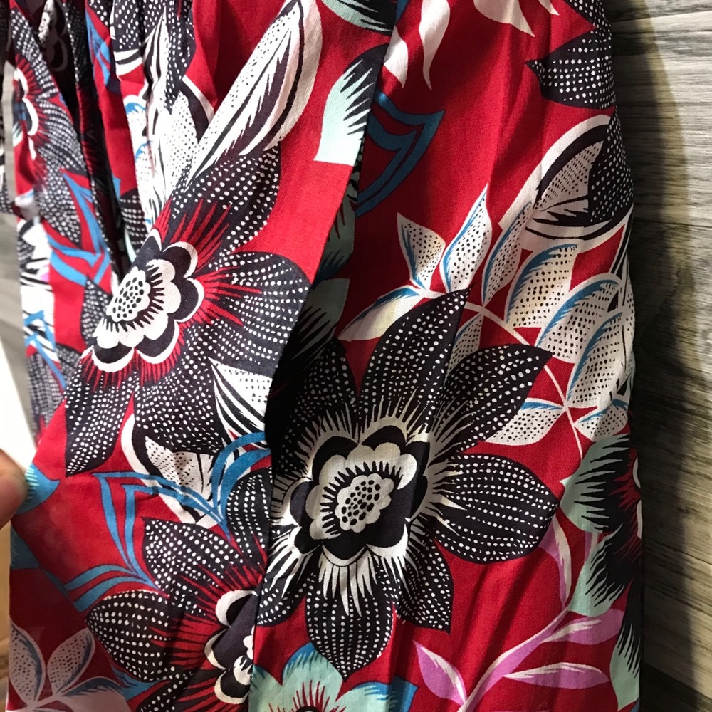 Talbots Red Flower Print Dress - Picture 5 of 9